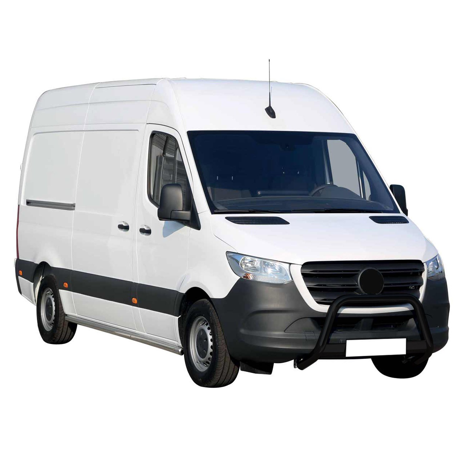Pare-buffle haut de gamme pour Mercedes Sprinter acier noir 63mm