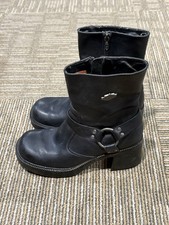 Harley-Davidson Women  s Howell Harness Motorcycle Boot Black D84665 8.5