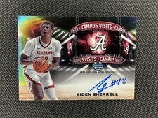 2024-25 Bowman Chrome University Aiden Sherrell Auto On-Card Campus Visits!