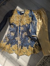 Rizwan Ahmed Pakistani Shalwar Kameez Formal Wedding Attire Frock  Trousers