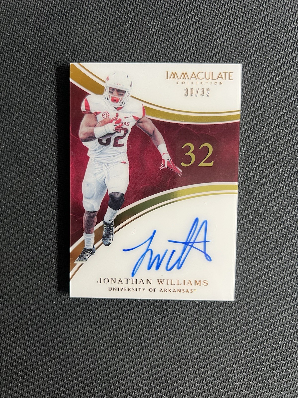Jonathan Williams Panini Immaculate Collegiate #133 Autograph
