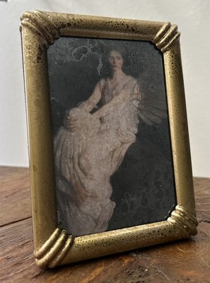 Moody Vintage Rustic Mirror Art Print In Vintage Frame 4x5 