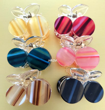 Cherry Style Small Hair Claw Clips for Girls   Cute  Sturdy Pack of 6 