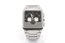 Reloj Puma Negro Cronógrafo Acero Inoxidable Funciona Batería Nueva Funciona 100011