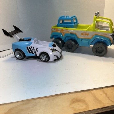 Vintage Paw Patrol Jungle Terrain Rescue Truck With Cage + Rescue Cat Vehicle