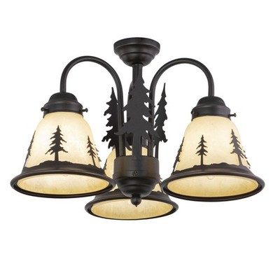 Yosemite 3-Light Convertible Light Kit in Rustic and Shaded Style 10.5 Inches
