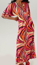 NEU MAXI IBIZA SOMMERKLEID STRETCHJERSEY GR 36 38 ANISTON pink orange *63686913