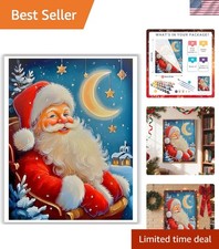 Create Your Own Christmas Decor - Santa Claus Paint by Numbers for Adults 16x20