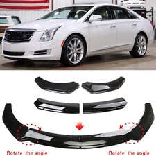 For Cadillac XTS 13-19 Front Bumper Lip Splitter Spoiler Body Kit Glossy Black