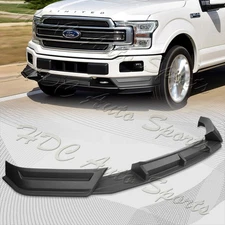 For 2018 2019 2020 Ford F-150 Pickup Black Front Bumper Lip Splitter Spoiler