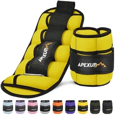 APEXUP 10lbs/Pair Adjustable Ankle Weights for Women and Men, Modularized Leg...