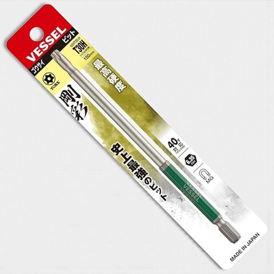 VESSEL GSVT30LH Torx Bit T30H x150mm lang magnetisch 1/4 Sechskant für Schlag...