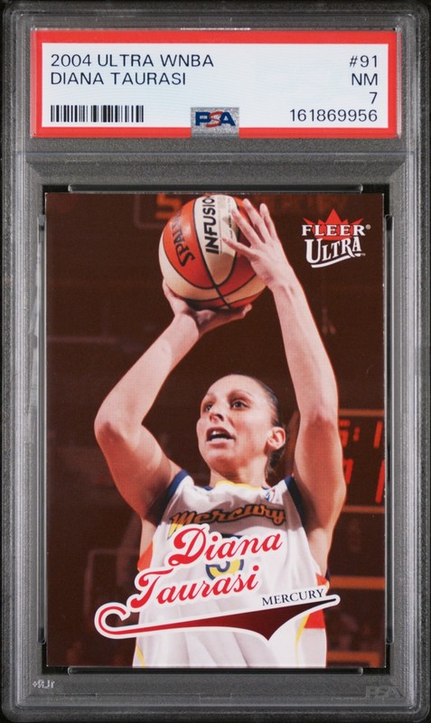 2004 ULTRA WNBA #91 DIANA TAURASI ROOKIE RC PSA 7