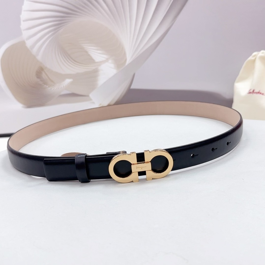 Authentic salvatore ferragamo belt women width 2.5cm/0.98 