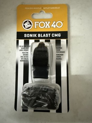 Fox 40 Sonik Blast CMG Whistle Black 9201-0008 Brand New