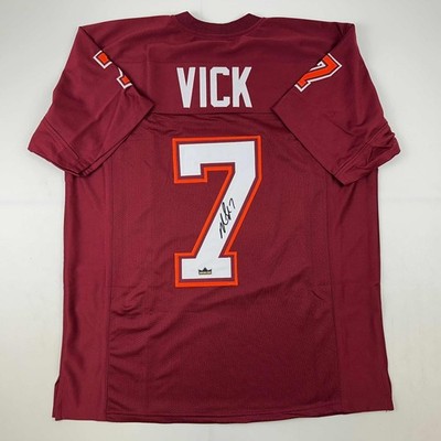 Facsimile Autographed Michael Mike Vick Virginia Tech Jersey Men's XL