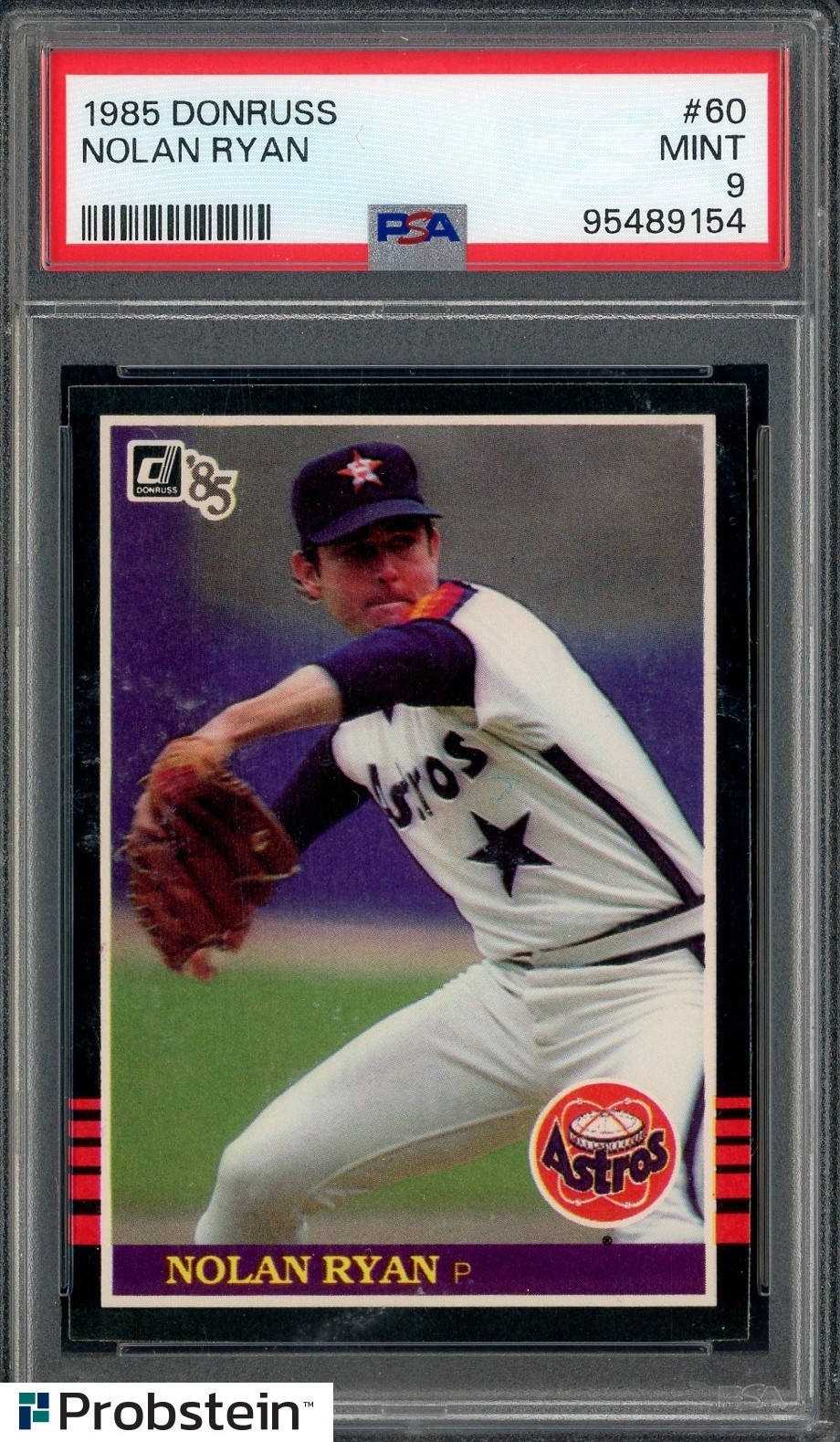 1985 Donruss #60 Nolan Ryan PSA 9 Astros HOF