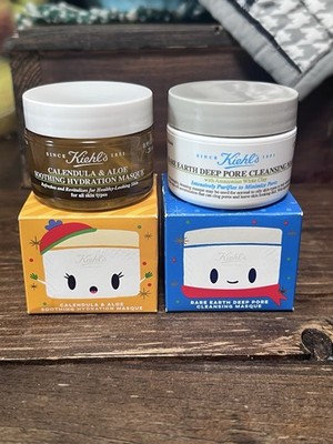 Kiehl's Rare Earth Deep Pore & Calendula Aloe Masque Set Hydration Soothing