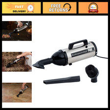 Powerful Handheld Vacuum 504W 120V - Satin Nickel Finish, Made in USA, Compact &