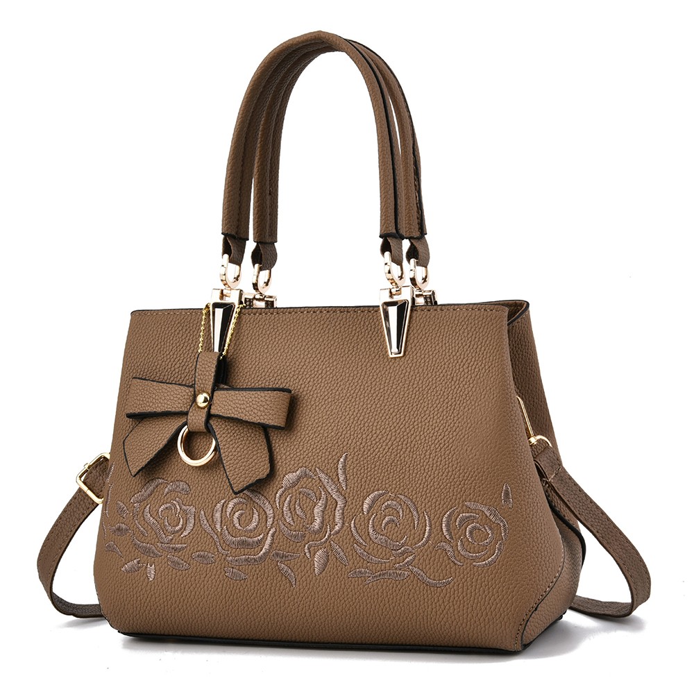 Vintage Rose Embossed Leather Crossbody Bag For Women | Adjustable Strap Tote Purse - View #12