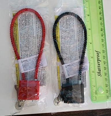 Lot Of 2 Firearm Safety Locks. New. Black And Red