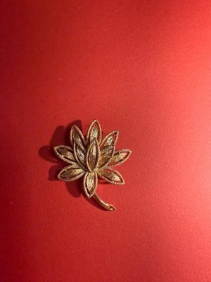 Vintage Avon Fleur Brosche - goldfarbene Blumenbrosche
