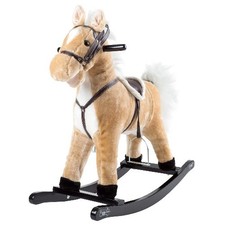 Happy Trails Rocking Horse Plush Animal for Toddlers Ages 3 and Up Brown 