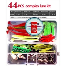 Kit completo esche da pesca da 23 a 75 pezzi per pescatori trota luccio e basso