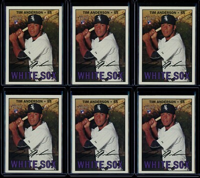 2016 Topps Heritage Tim Anderson RC 6 Card Lot #674 Rookie