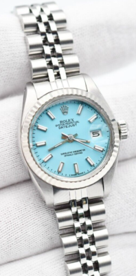 Rolex Datejust 26mm Turquoise Dial Ladies Watch 6917 Steel / 18K