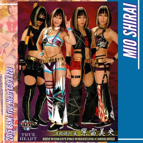 2015 BBM True Heart Wrestling Card 120 Mio Shirai Triple Tails Io Shirai Kana