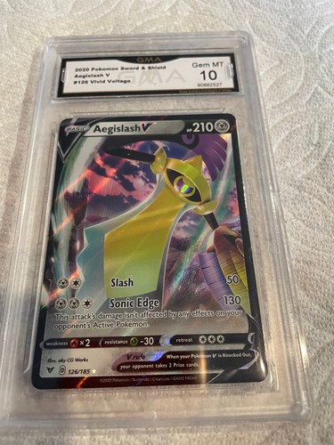 AEGISLASH V 2020 POKEMON SWORD & SHIELD VIVID VOLTAGE # 126 GRADED 10 L@@@K - 第 1/2 張圖片