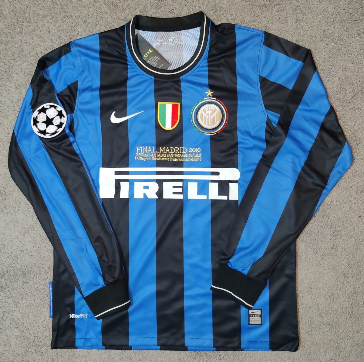 Inter Milan 2009/10 UCL Final Zanetti #4 Rare Home Futbol