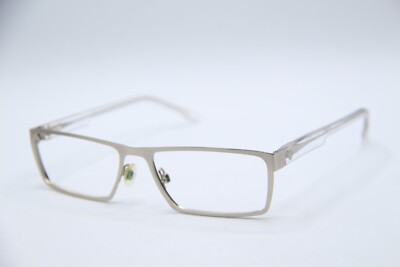 NEW SPY+ OPTICS NELSON GOLD SILVER CLEAR AUTHENTIC DESIGNER EYEGLASSES 57-17