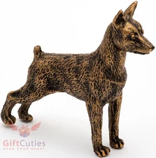 Tin Pewter Figurine of Miniature Pinscher Dog IronWork