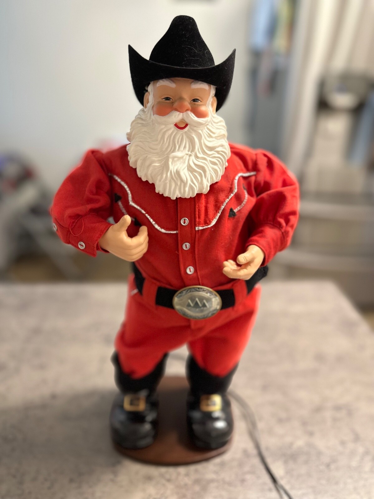 Dancing Santa Cowboy Holly Jolly Christmas Fantasy