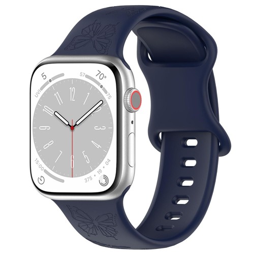 Correa de silicona con relief de mariposa y hebilla en forma de 8 para Apple - Zdjęcie 17 z 72