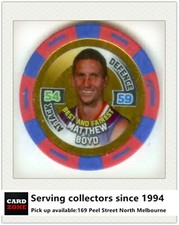 2010 Topps AFL Chipz Gold Best & Fairest Chipz Matthew Boyd (Western Bulldogs)