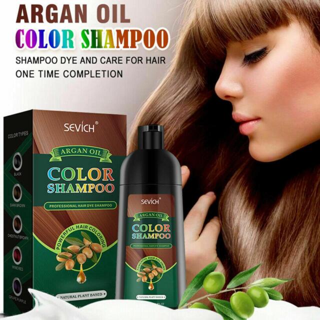 250ML Natural Permanent Hair Dye Instant Fast Hair Dye Color Shampoo Argan Oil VZ10466