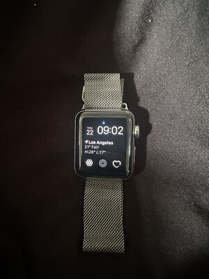Apple Watch Series 3 38mm Stainless Steel Case with Milanese Loop (GPS +...