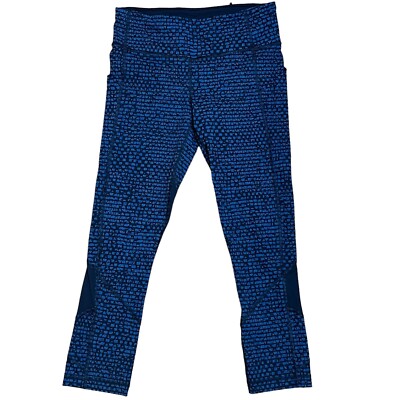 Lululemon Women's Side Mesh Pockets Reflective Blue Black