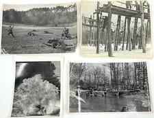 WWII ERA Set of 4 Type-1 Military Training Photographs