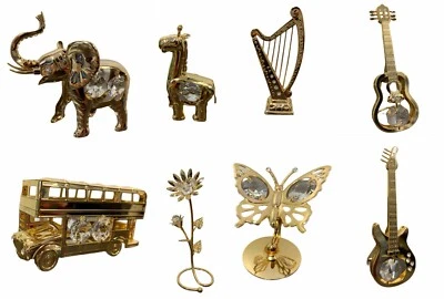 Gold Plated With Swarovski Crystals Assorted Boxed Gifts By Crystal Temptations