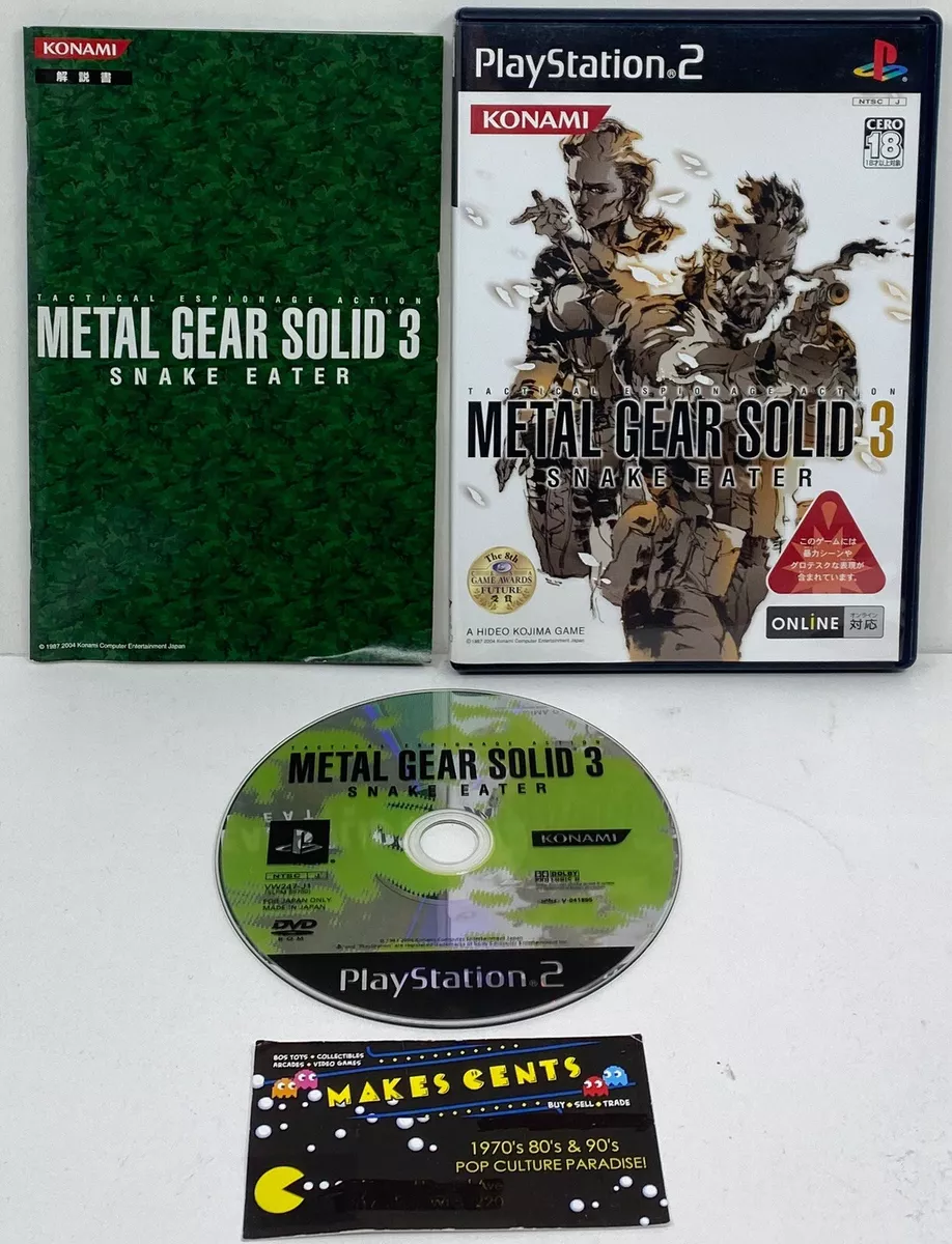 Metal Gear Solid 3 Snake Eater Japanese Import Video Game PS2 PlayStation 2