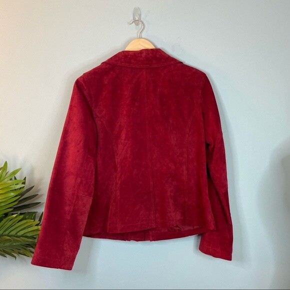 Chico’s Red Button Front Leather Jacket - image 2