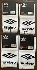 Umbro Youth Junior Boys  Girls Soccer Socks White 4 Pair Size 3-9 New 8011771