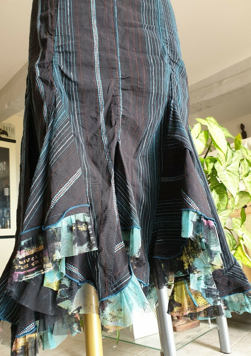 Robe FORMUL T Taille 36/38, Bleue, Miidi évasée, Occasion Très Bon état