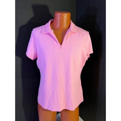 EP PRO Tour Tech Women s Golf Polo Shirt Size L Sleeveless Top Color Pink