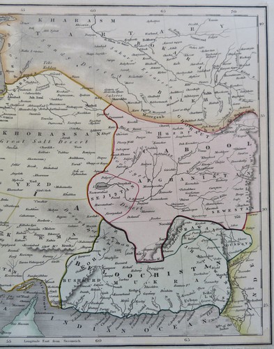 Persia Iran Baluchistan Afghanistan Tartary Asia c. 1831 scarce Dower map - Picture 3 of 4
