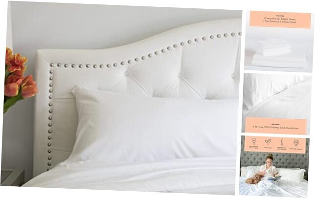 Sheet Set - 1500tc Level of Softness - Extra Soft Cooling Queen Classic White